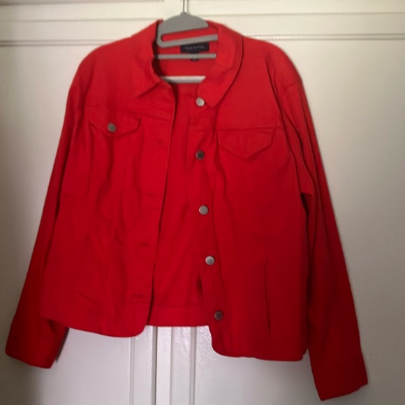 Charter Club jeans red jacket size PXL - Picture 1 of 10